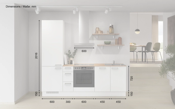 Meine Küche Küchen-Zeile 240 cm Planung 10 5