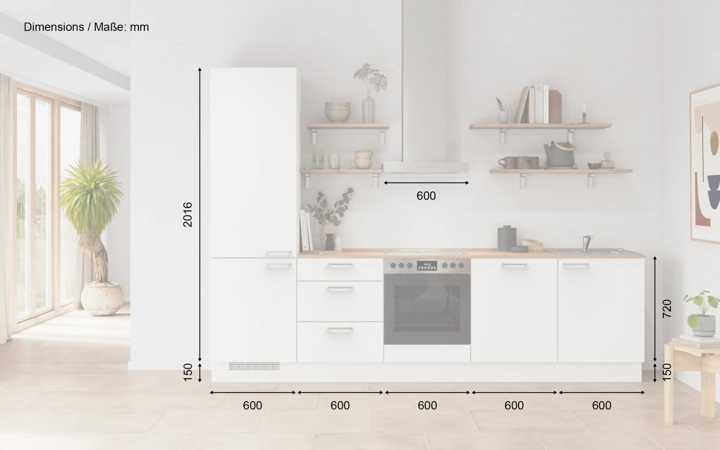 Meine Küche Küchen-Zeile 300 cm Planung 10 5