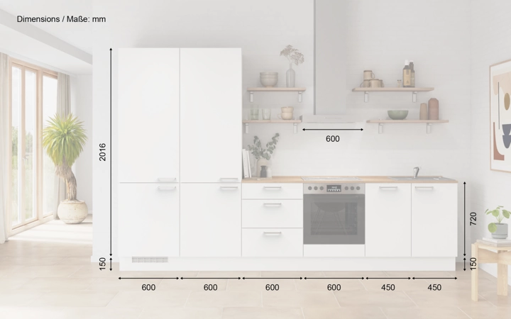 Meine Küche Küchen-Zeile 330 cm Planung 10 5