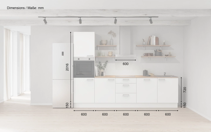 Meine Küche Küchen-Zeile 300 cm Planung 11 5
