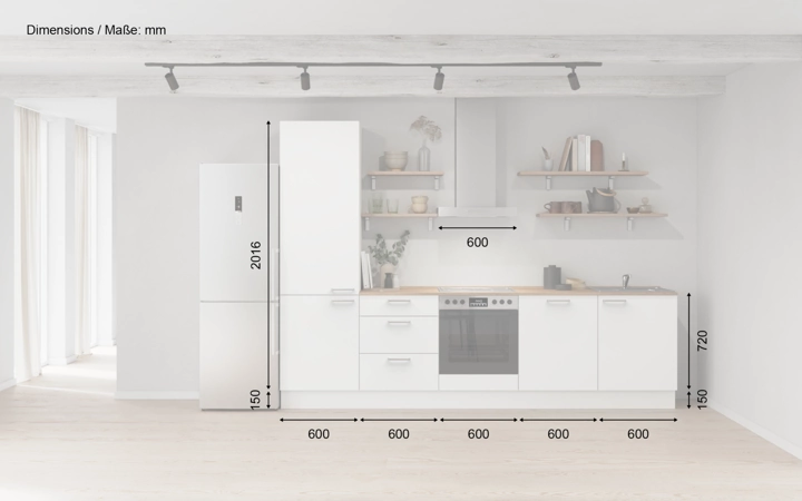 Meine Küche Küchen-Zeile 300 cm Planung 12 5