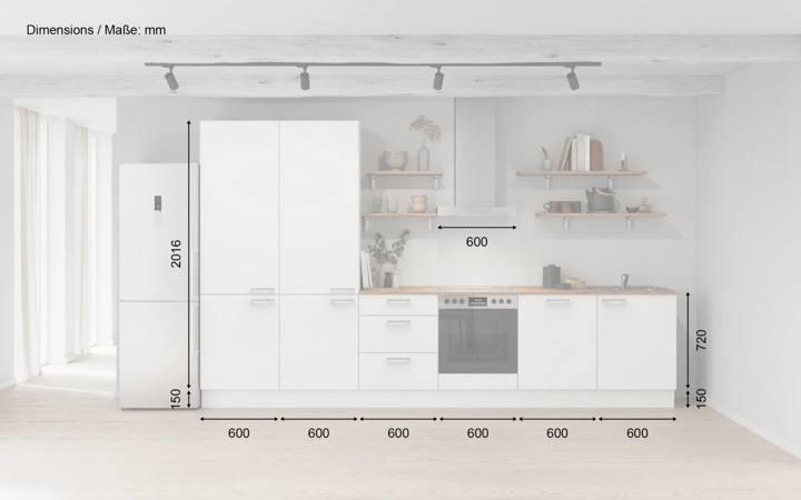 Meine Küche Küchen-Zeile 360 cm Planung 12 5