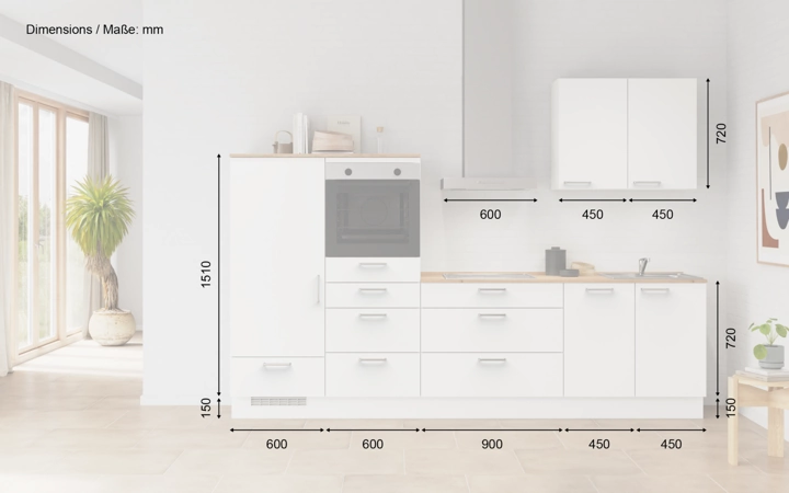 Meine Küche Küchen-Zeile 300 cm Planung 13 5