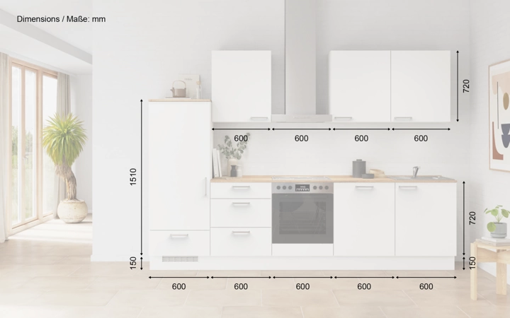 Meine Küche Küchen-Zeile 300 cm Planung 14 5