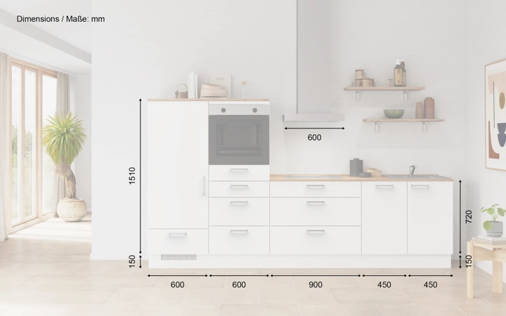 Meine Küche Küchen-Zeile 300 cm Planung 16 5