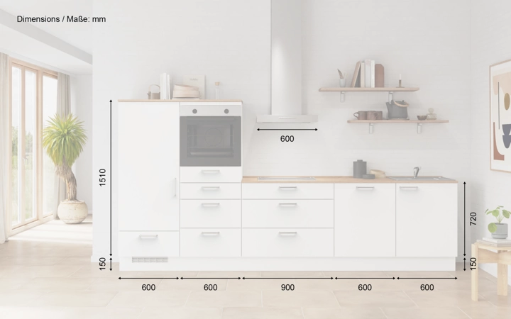 Meine Küche Küchen-Zeile 330 cm Planung 16 5