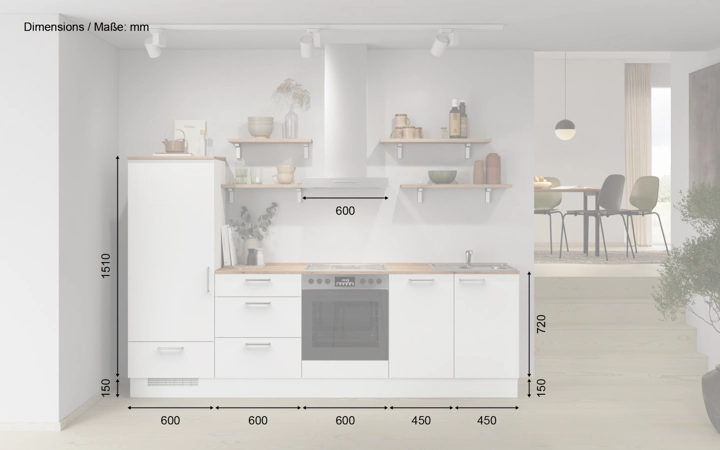Meine Küche Küchen-Zeile 270 cm Planung 17 5