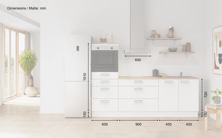 Meine Küche Küchen-Zeile 240 cm Planung 18 5