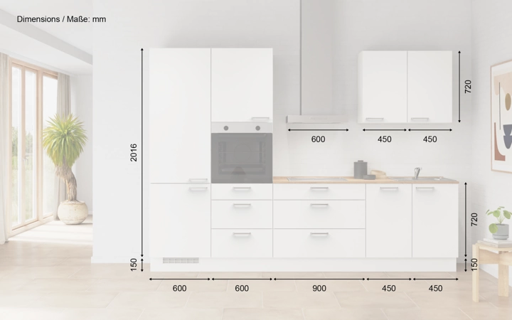 Meine Küche Küchen-Zeile 300 cm Planung 2 5
