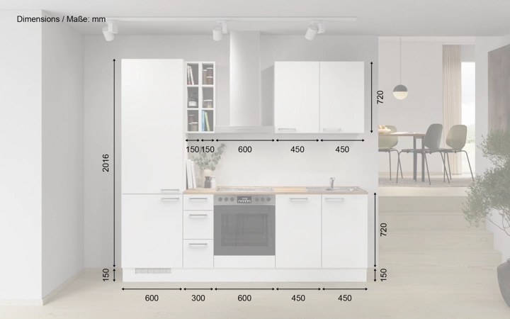 Meine Küche Küchen-Zeile 240 cm Planung 4 5