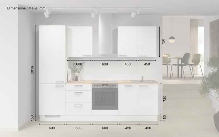 Meine Küche Küchen-Zeile 270 cm Planung 4 5