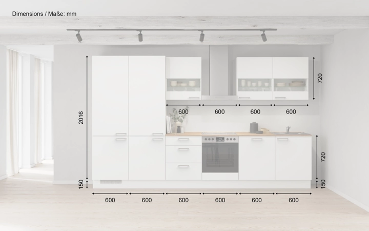Meine Küche Küchen-Zeile 360 cm Planung 4 5