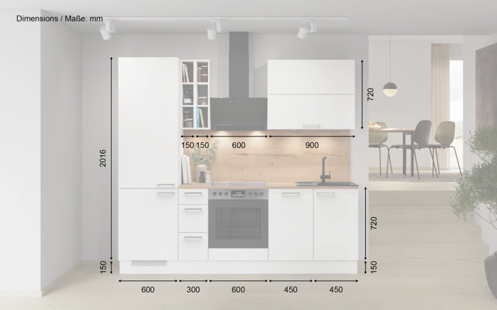Meine Küche Küchen-Zeile 240 cm Planung 5 5