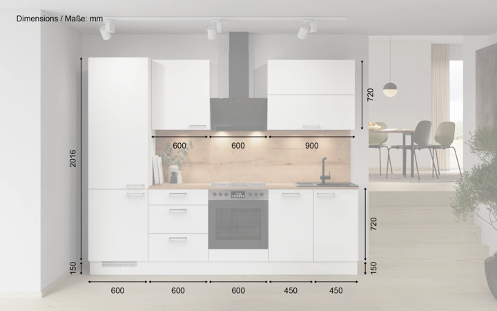 Meine Küche Küchen-Zeile 270 cm Planung 5 5