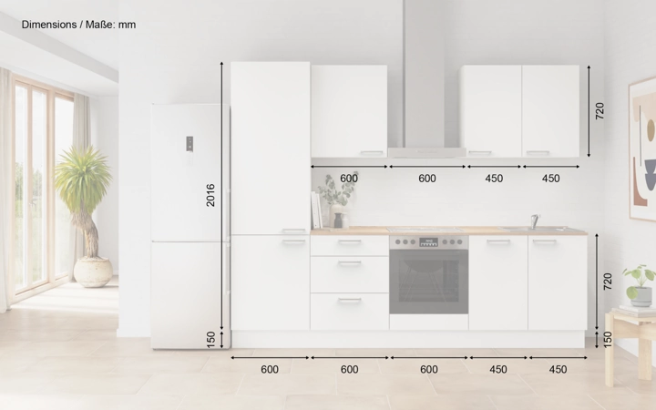 Meine Küche Küchen-Zeile 270 cm Planung 6 5