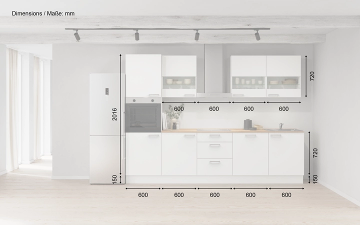Meine Küche Küchen-Zeile 300 cm Planung 7 5