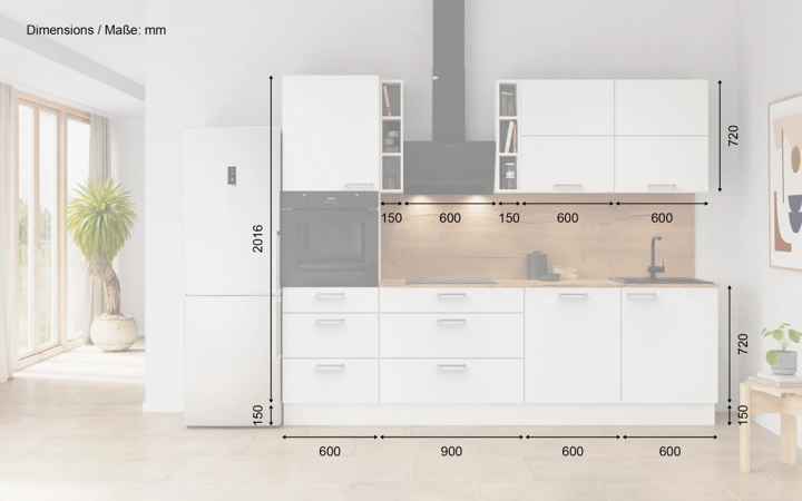 Meine Küche Küchen-Zeile 270 cm Planung 8 5