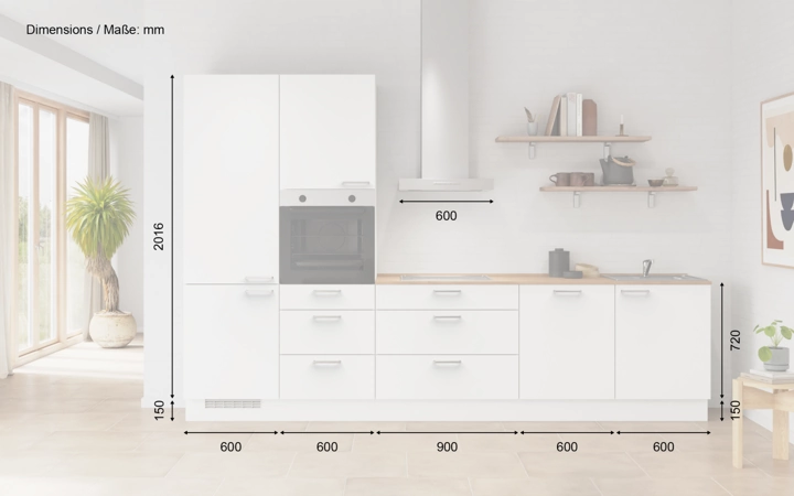 Meine Küche Küchen-Zeile 330 cm Planung 9 5